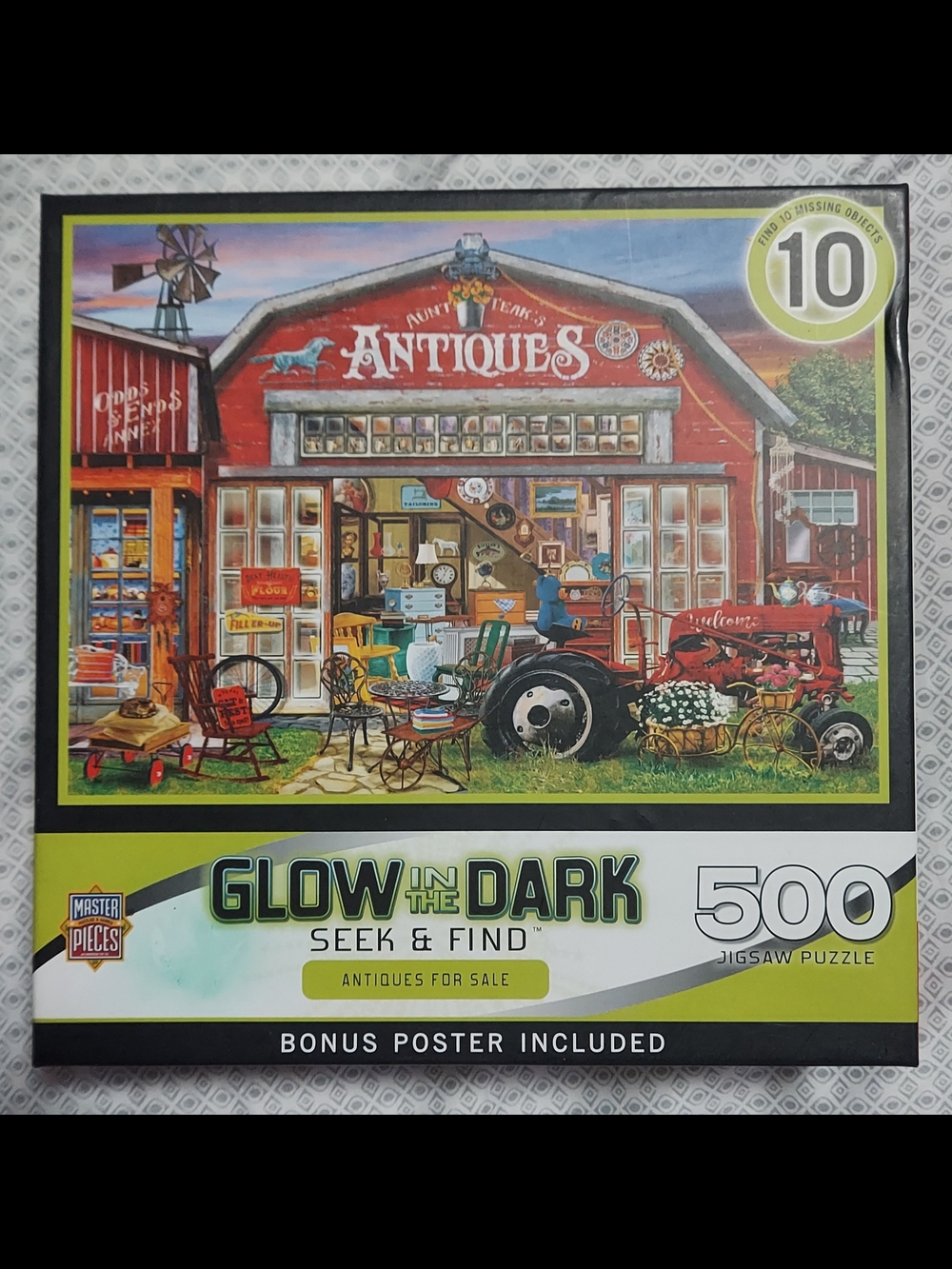 MP Glow in the Dark Seek & Find "Antiques For Sale" - 500 Piece Puzzle